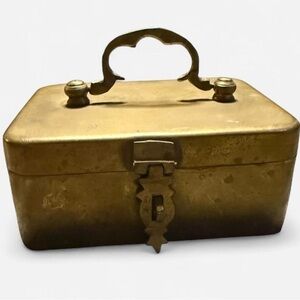 Vintage Brass Box with Handle